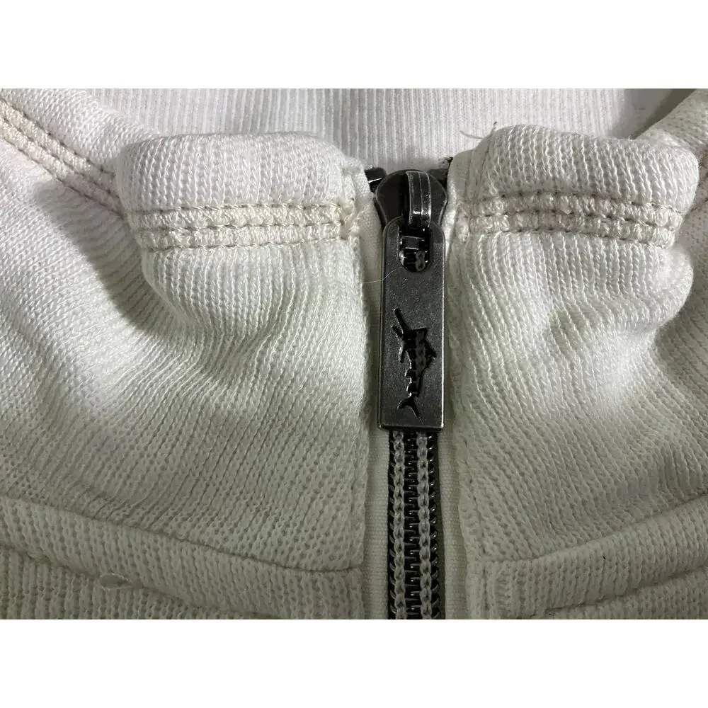 Tommy Bahama XXL 1/4 Zip Pullover Sweater Cream Color Teal Embroidery Logo